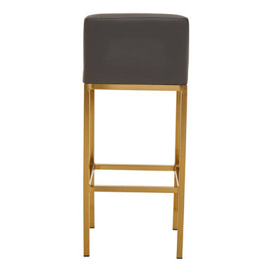 Baina Dark Grey And Gold Finish Bar Chair