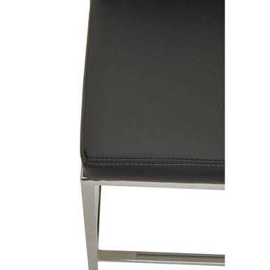 Baina Dark Grey And Chrome Finish Bar Chair