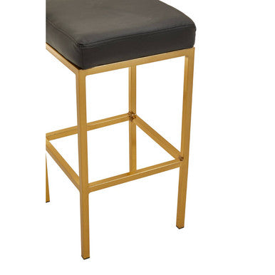 Baina Black And Gold Finish Bar Stool