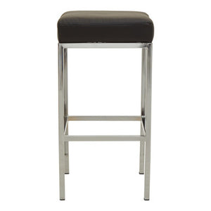 Baina Black And Chrome Finish Bar Stool