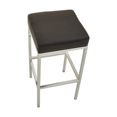 Baina Black And Chrome Finish Bar Stool