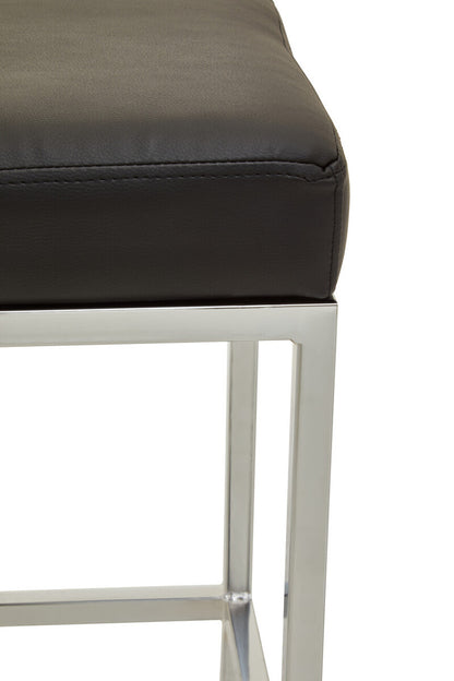 Baina Black And Chrome Finish Bar Stool