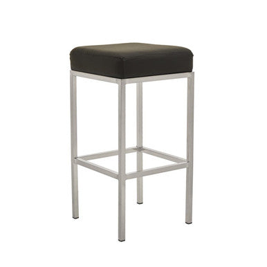 Baina Black And Chrome Finish Bar Stool