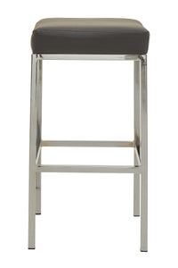 Baina Dark Grey And Chrome Finish Bar Stool