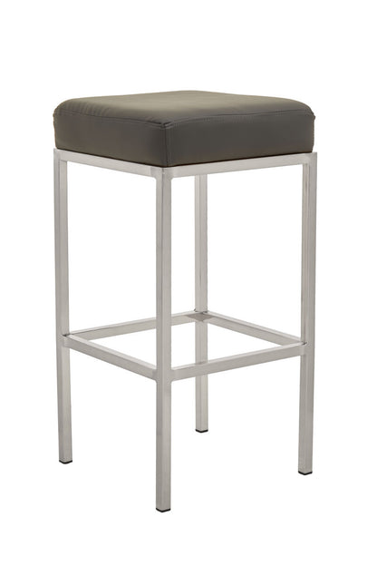 Baina Dark Grey And Chrome Finish Bar Stool