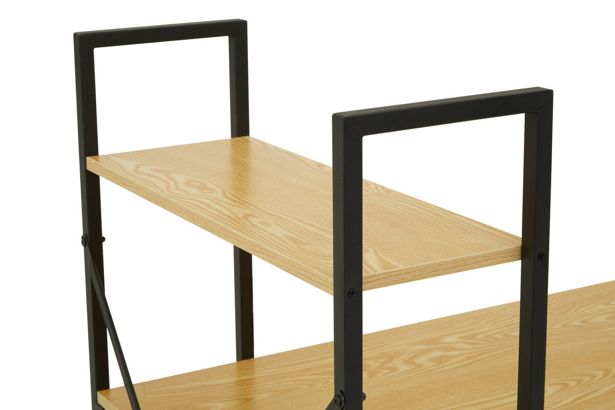 Laxton Light Yellow Desk With Shelves