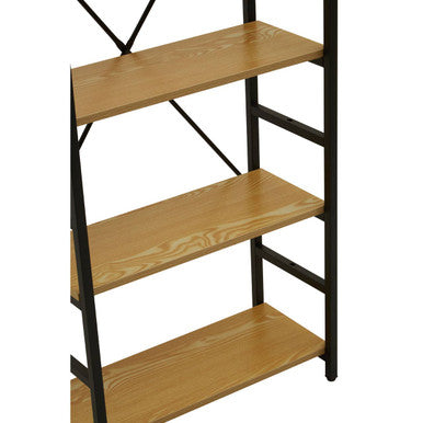 Laxton 5 Tier Light Oak Effect Shelf Unit