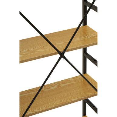 Laxton 5 Tier Light Oak Effect Shelf Unit