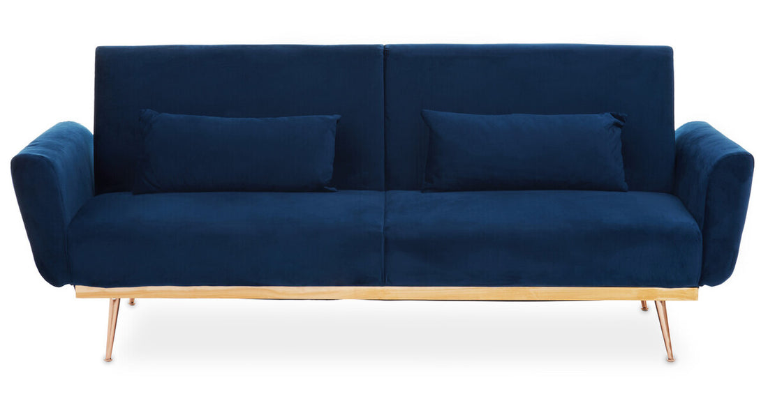 Hatton Dark Blue Velvet Sofa Bed