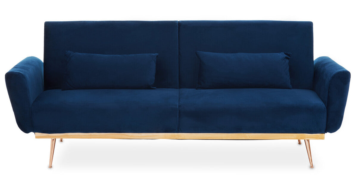 Hatton Dark Blue Velvet Sofa Bed