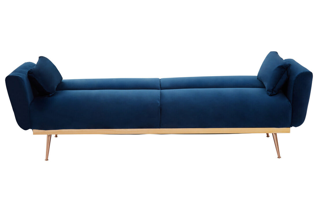 Hatton Dark Blue Velvet Sofa Bed - Image 6
