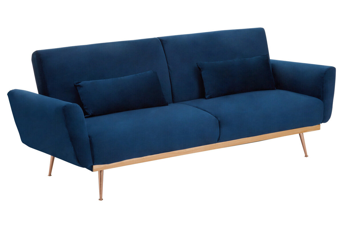 Hatton Dark Blue Velvet Sofa Bed