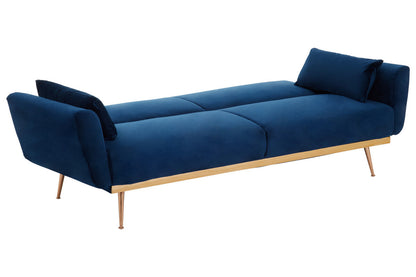 Hatton Dark Blue Velvet Sofa Bed
