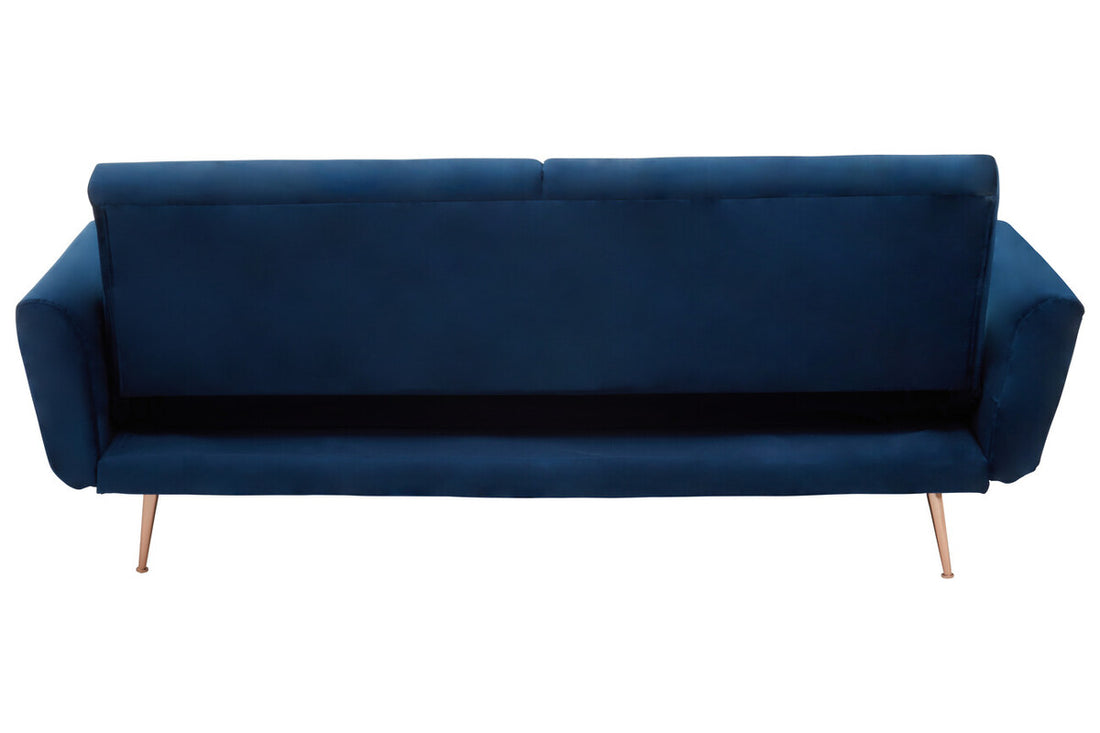 Hatton Dark Blue Velvet Sofa Bed - Image 13