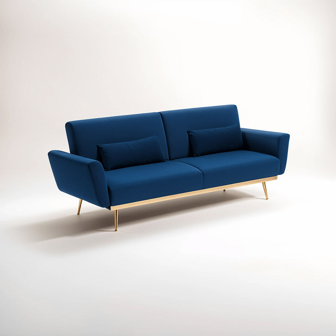 Hatton Dark Blue Velvet Sofa Bed - Image 9