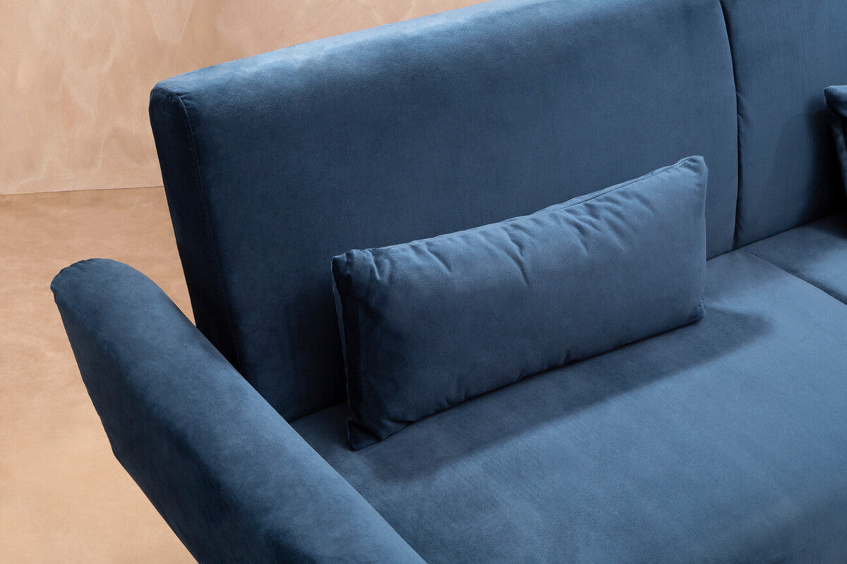 Hatton Dark Blue Velvet Sofa Bed