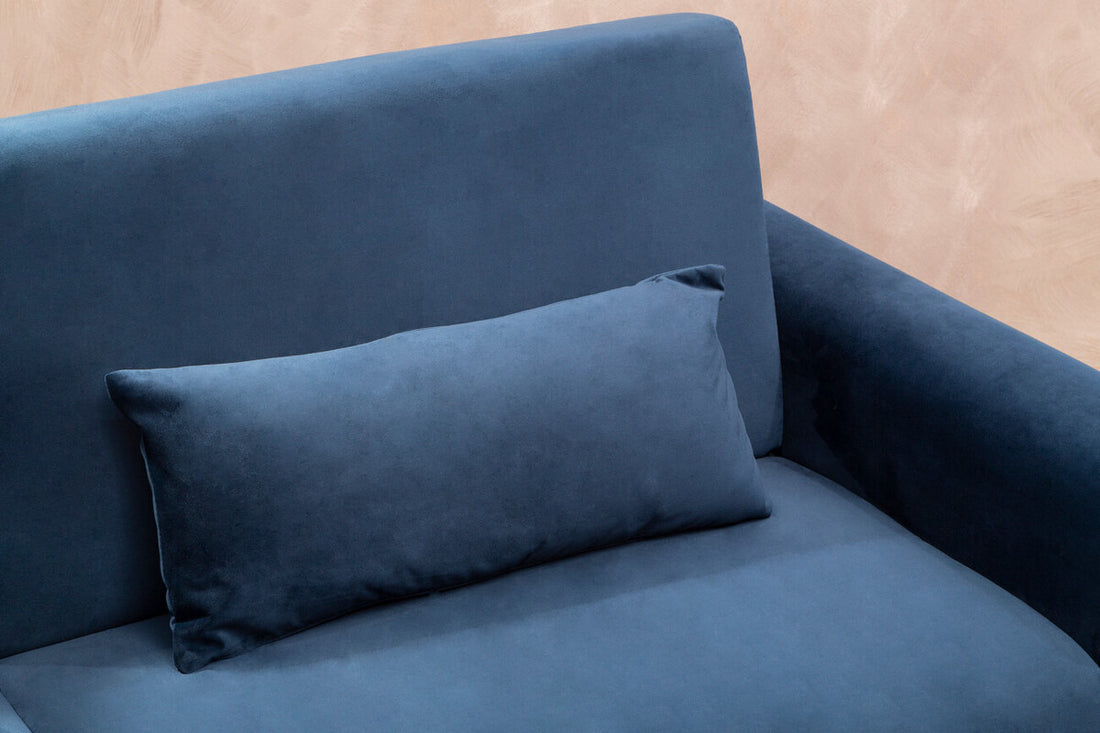 Hatton Dark Blue Velvet Sofa Bed - Image 7
