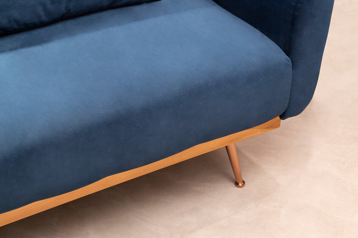 Hatton Dark Blue Velvet Sofa Bed