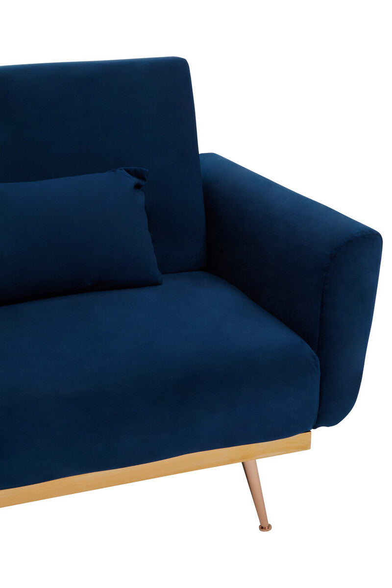 Hatton Dark Blue Velvet Sofa Bed
