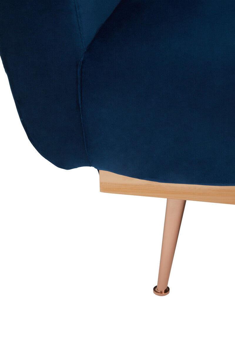 Hatton Dark Blue Velvet Sofa Bed