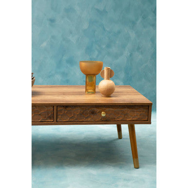 Frida Wood Veneer Coffee Table with 2 Drawers