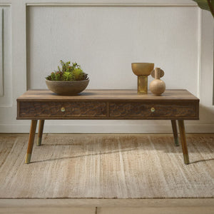 Frida Wood Effect 2 Drawer Coffee Table
