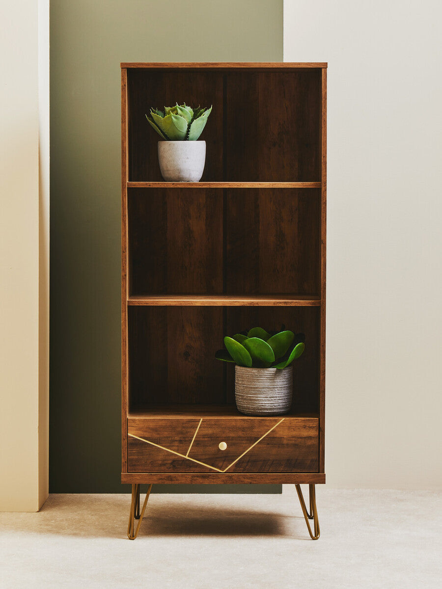 Flori 3 Tier Shelving Unit with Drawer