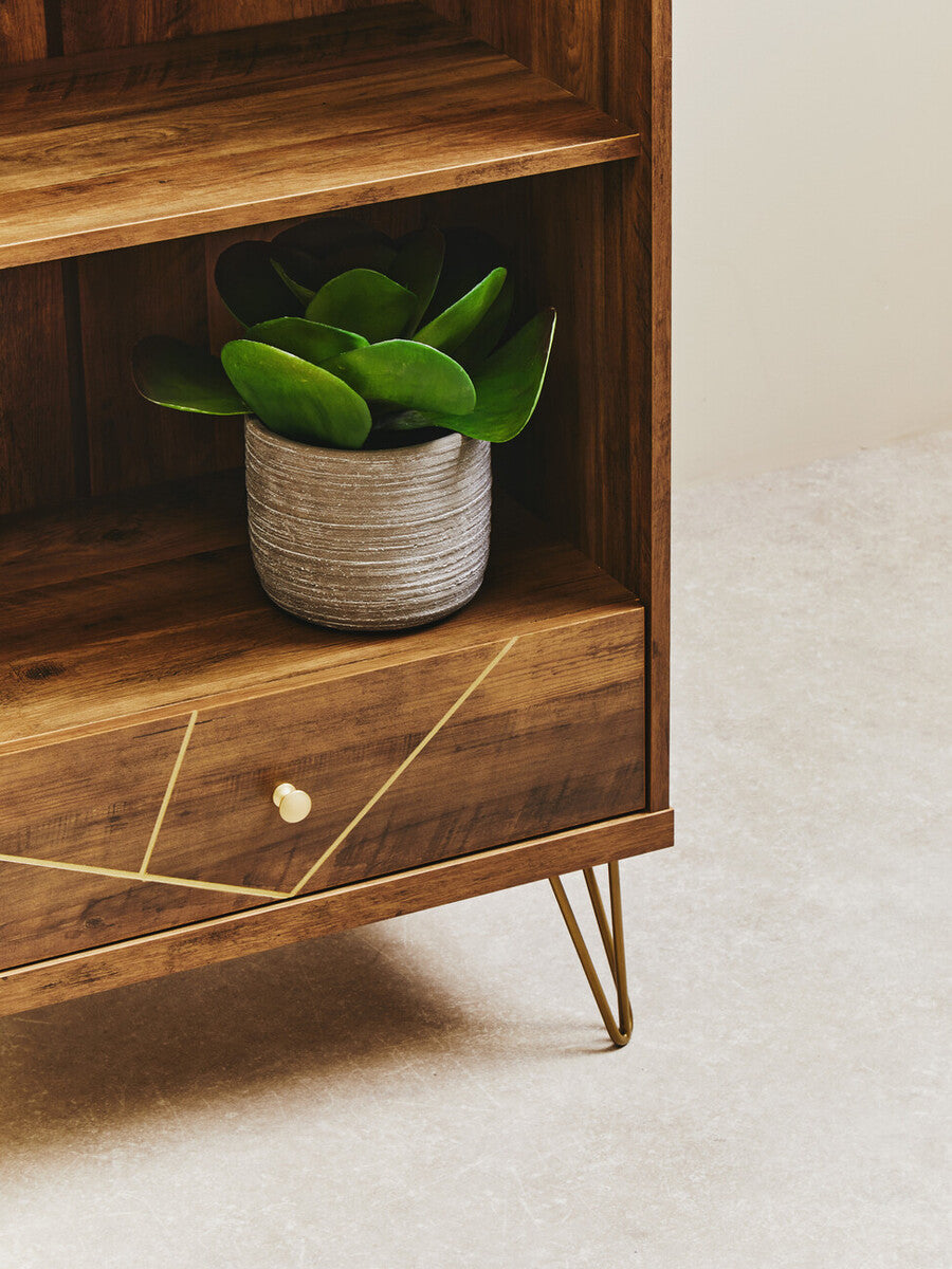 Flori 3 Tier Shelving Unit with Drawer