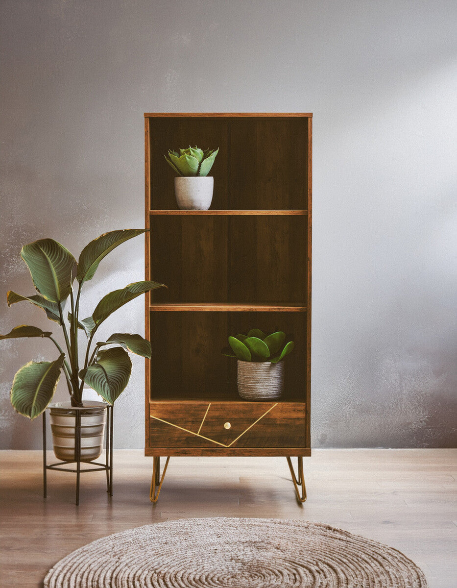 Flori 3 Tier Shelving Unit with Drawer