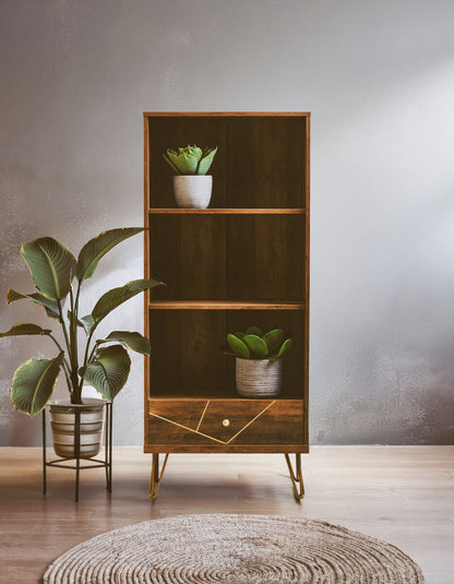 Flori 3 Tier Shelving Unit with Drawer