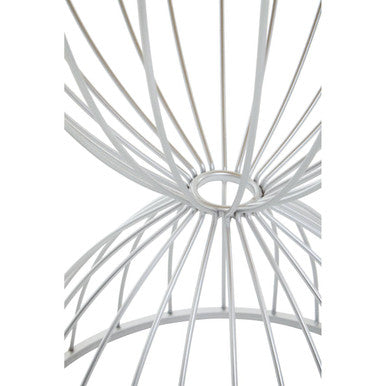 Jolie Hourglass Mirrored Top Silver Frame Side Table - image 4