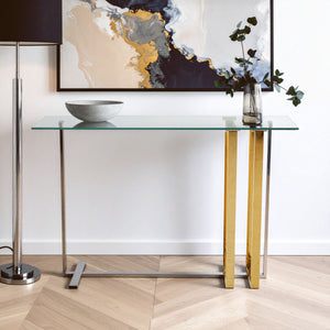 Alvea Silver and Gold Console Table