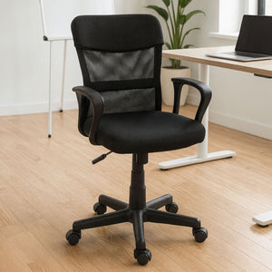 Stratford Black and Dark Grey Home Office Chair