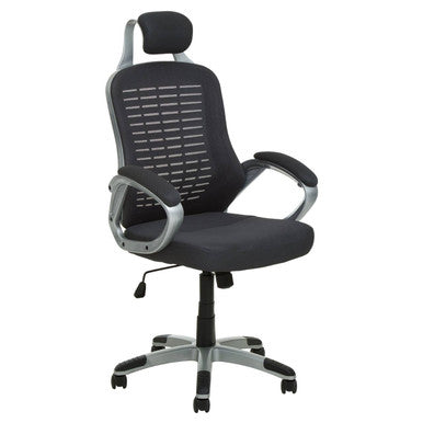 Stratford Dark Grey and Silver Home Office Chair
