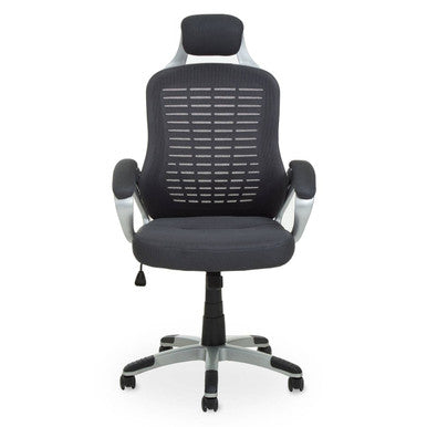 Stratford Dark Grey and Silver Home Office Chair
