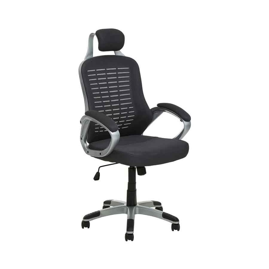 Stratford Dark Grey and Silver Home Office Chair