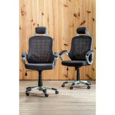 Stratford Black and Silver Home Office Chair