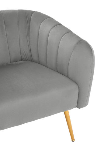 Larissa Grey Velvet Chair
