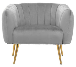 Larissa Grey Velvet Chair