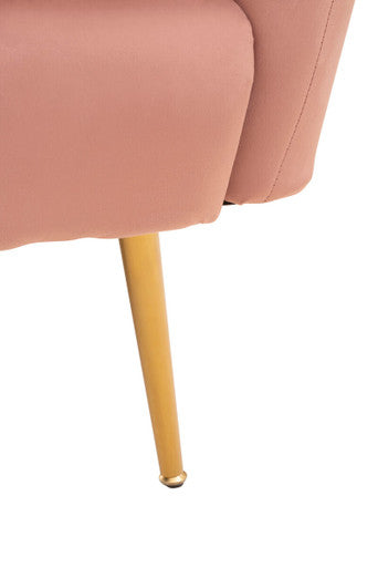 Larissa Pink Velvet Channel Tufted Accent Chair
