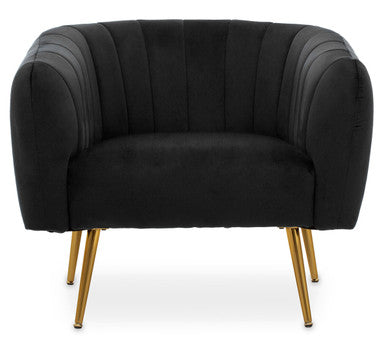 Larissa Black Velvet Chair