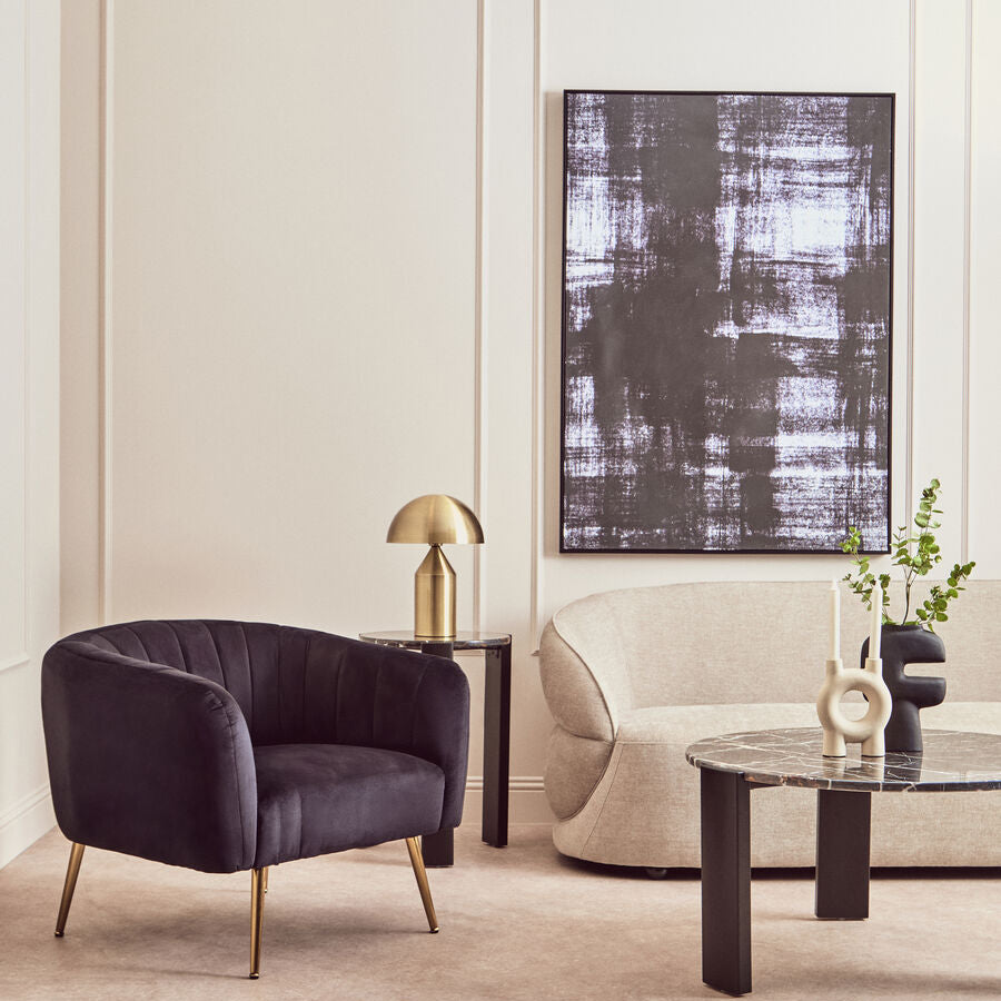 Larissa Black Velvet Chair