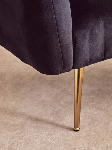 Larissa Black Velvet Chair