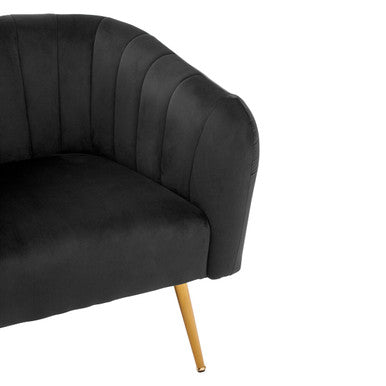 Larissa Black Velvet Chair
