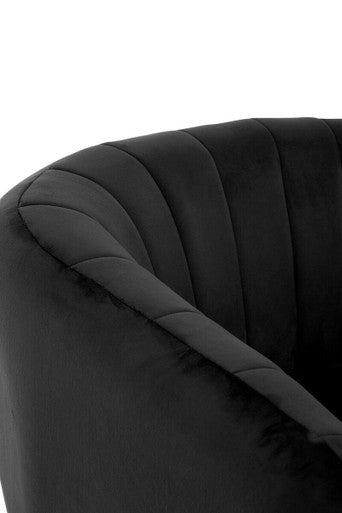 Larissa Black Velvet Chair