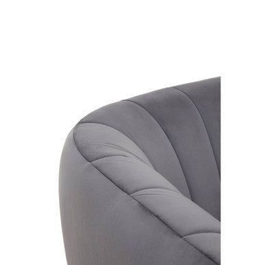 2 Seater Grey Velvet Sofa, Larissa