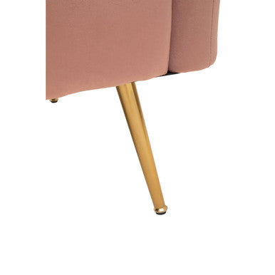 Larissa Two Seat Pink Velvet Sofa