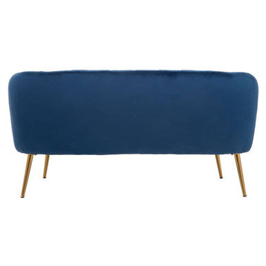 2 Seater Blue Velvet Sofa, Larissa