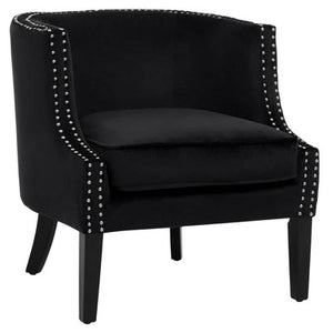 Larissa Black Velvet Studded Chair