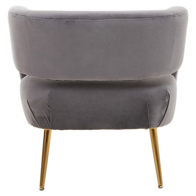Larissa Grey Velvet Curved Accent Chair - image 10